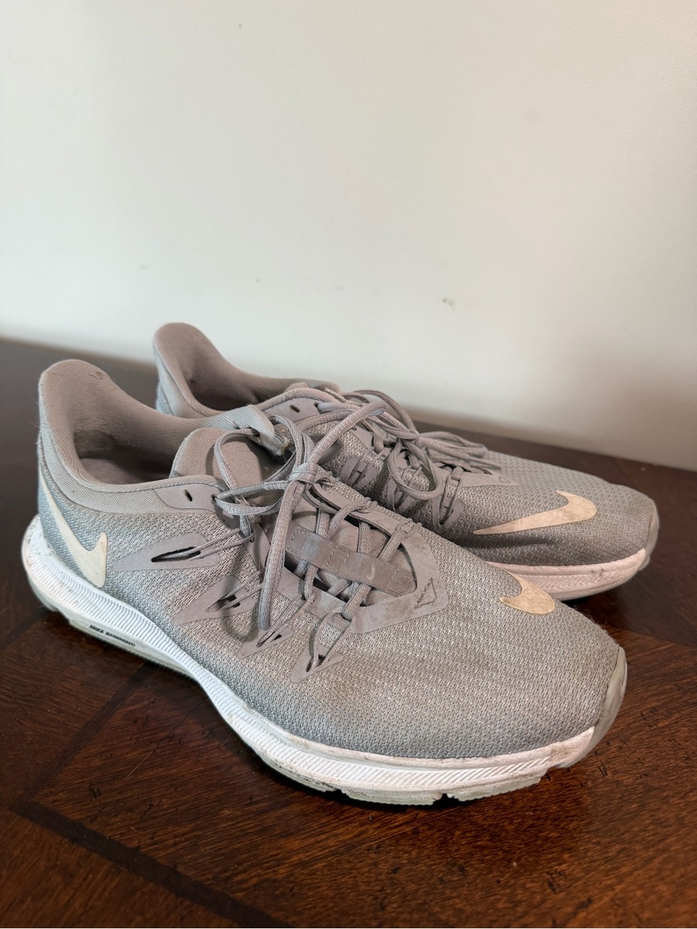Nike Light Gray Athletic Sneakers with White Swoosh